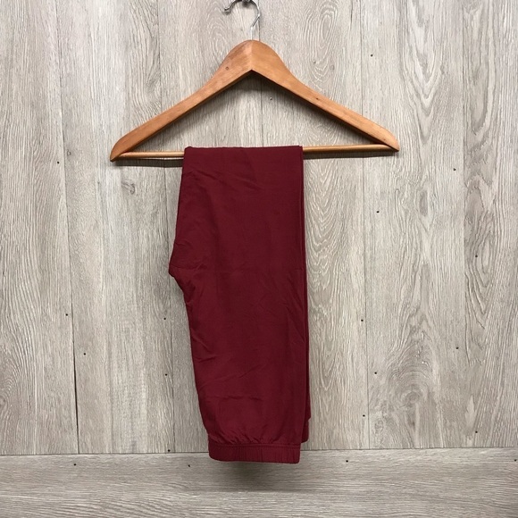 Burgundy Soft Brushed Leggings One Size BB1262 - Picture 2 of 2